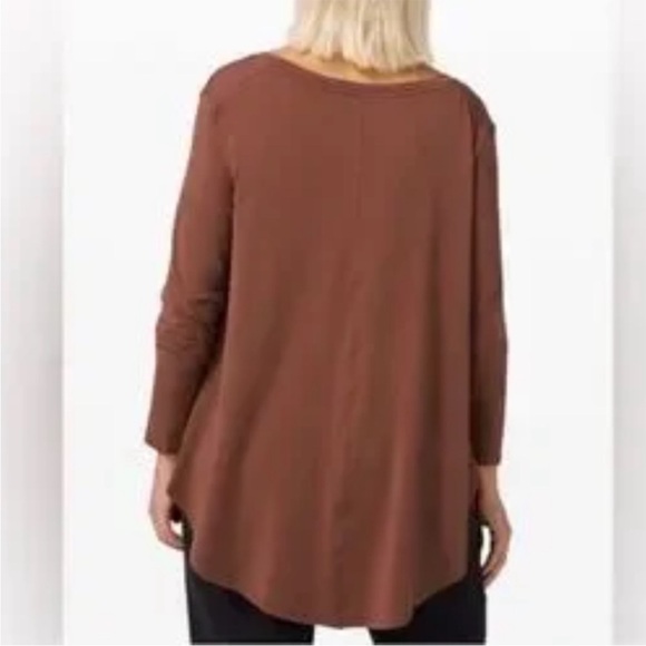 {SOLD} LULULEMON Up For Down Time Top Long Sleeve Women’s US 10 Orange - Picture 5 of 9